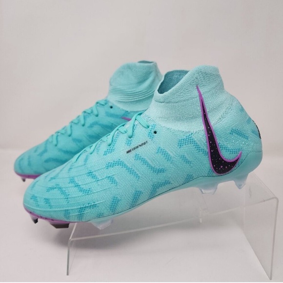 Nike Soccer Cleats Womens 8 Turquoise Phantom Luna Elite Gripknit Cyclone 360 - Picture 2 of 9